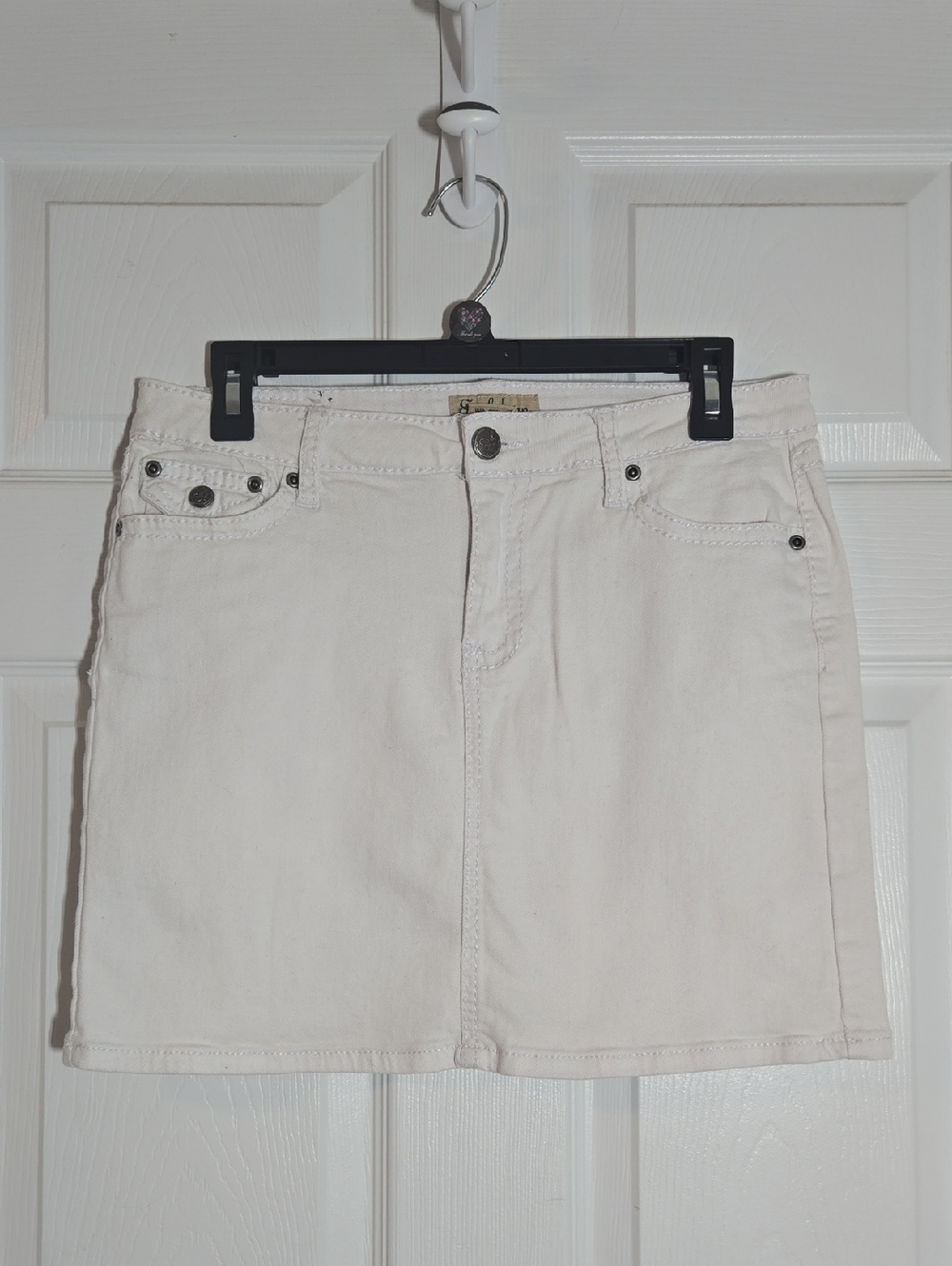 Earl Jeans Classic White Mini Skirt Size 10 (Fits Smaller)